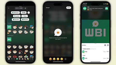 WhatsApp का नया फीचर: अब iPhone यूजर्स जोड़ सकेंगे सीधे Reaction Sticker, स्टेटस होगा और इंटरएक्टिव