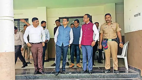 Review of Akola Municipal Corporation Election Preparations, Election Observer Inspects Strong Room