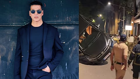 akshay kumar convoy accident juhu mercedes auto driver injured