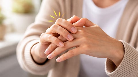 Person cracking fingers
