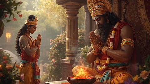 Lord Rama go to Ravana's feet before the war Learn the untold story