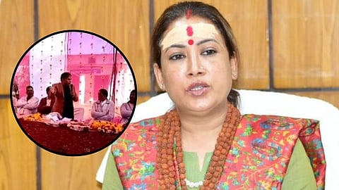 rekha aryas husband girdhari sahus bihar girls remark sparks row