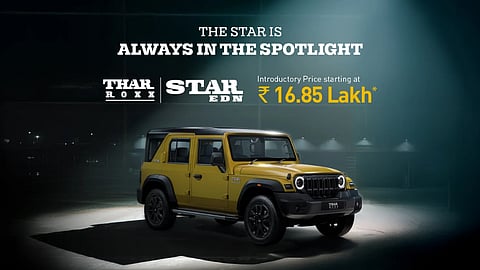 Thar is set to become even more royal; Mahindra launches the new Thar ROXX STAR EDN. Find out the price and special features.