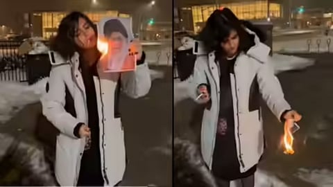 What is the real story behind the girl who lit a cigarette with Khamenei's picture? Learn the complete truth behind the viral photo.