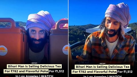 A viral video shows a Bihari man selling poha for ₹1500 in the US, sparking massive reactions online.