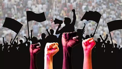 Gram Panchayat protest