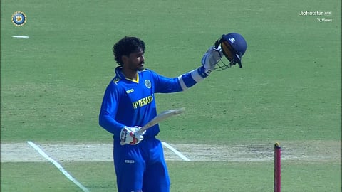 Aman Rao Hyderabad Opener Smashes 200 runs Vs Bengal