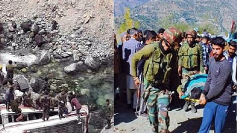 दर्दनाक हादसे से दहला जम्मू-कश्मीर: 200 फीट गहरी खाईं में गिरी सेना की गाड़ी, 10 जवान शहीद; 7 घायल