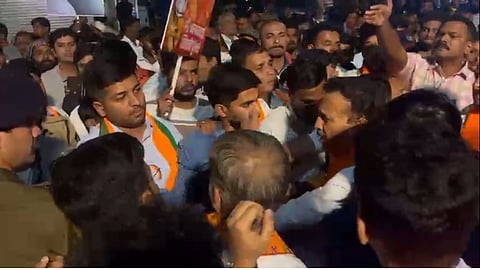 election rally clash,