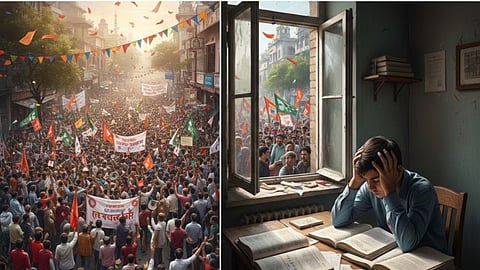 Election rallies have disrupted students' exam preparations, the political temperature is rising, and MPSC aspirants are under increased stress
