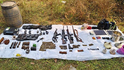 Police seize huge arms dump including AK-47, SLR, and Claymore mines on Maharashtra-Chhattisgarh border following tips from surrendered Maoists. Details here.