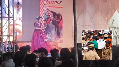 Controversy erupts in Pusad as a reputed college holds a cultural fest 'Surur' during state mourning for Ajit Pawar. Principal denies allegations.