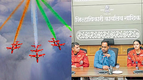 The Surya Kiran aerobatic show will be held in Nashik, with Indian Air Force aircraft roaring over Gangapur; two days of thrilling aerial displays.