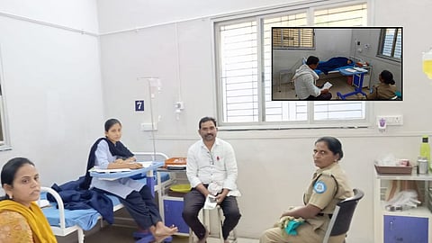 A 12th-grade student fainted during her exam and took the exam in a hospital under police protection and CCTV surveillance.