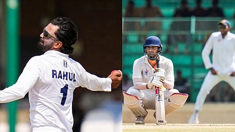 KL Rahul bowling in the Ranji Trophy 2026 final