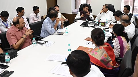 mumbai sgnp tribal rehabilitation mhada 388 buildings redevelopment pravin darekar pankaj bhoyar meeting