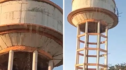 A viral video of a cracked ₹65 lakh water tank in Mahoba has raised corruption concerns over the Jal Jeevan Mission.