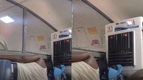 A man installed a personal cooler inside a non-AC train coach, sparking debate online.