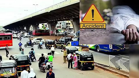 Nashik Dwarka Chowk: Heavy girders become the cause of accidents; two accidents in 4 days; traffic plan questioned.