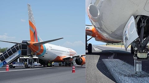 Air India Flight Nose Wheel Broke