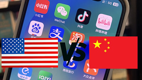 Apple removed Chinese apps from the US App Store, making downloads difficult.