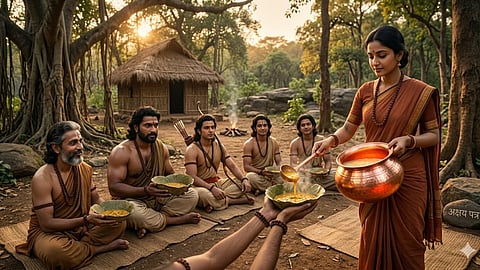 Draupadi the Akshaya Patra amazing story of the Mahabharata, where food never ran out.