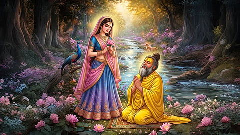 Radha Rani look like saint has revealed such a divine form