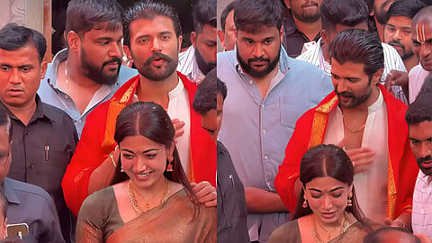 Rashmika Mandanna Vijay Deverakonda seek divine blessings at Tirupati Balaji