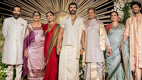 Vijay Deverakonda And Rashmika Wedding Reception Ram Charan Kriti Sanon Nagarjuna family