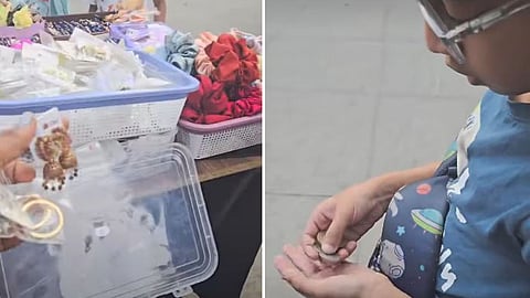 A little boy buying earrings for his mother’s birthday with his savings has melted hearts online.