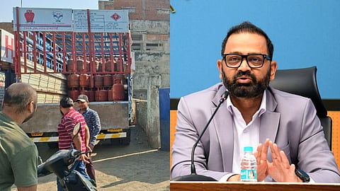 Nagpur Food & Civil Supplies Dept raids gas agencies in Sadar & Jaripatka. 50 commercial cylinders seized. Action under Essential Services Maintenance Act.