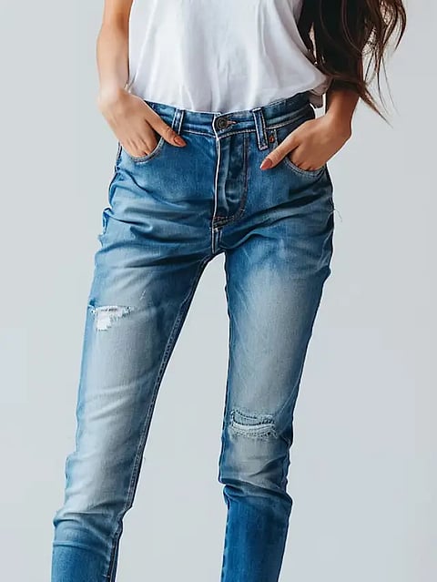 jeans small pocket in women