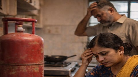 Domestic LPG prices hiked by ₹60, reaching ₹964.50. Commercial cylinders see a massive jump of ₹114.50. Housewives and small businesses in distress.