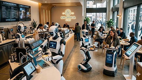 AI Manager Mona is running a café future along with affordable coffee
