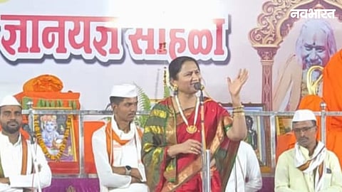 During the Shrimad Bhagwat week in Belkhed, HBhP Varshatai Kale emphasized the importance of saints. She stated that their teachings guide life towards truth and service.
