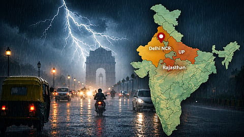 Weather in Delhi-NCR Set to Change Soon! Rain and Winds Gusting at 40 km/h Expected; Alert Issued for These States as Well.