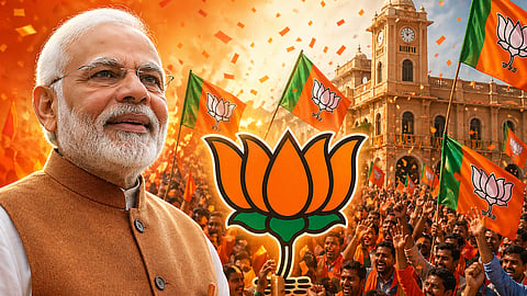 gujarat local body election results 2026 bjp victory municipal corporation nagarpalika seats update