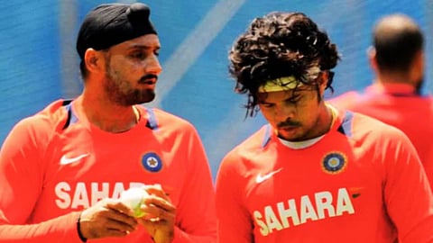 Harbhajan Singh and S. Sreesanth