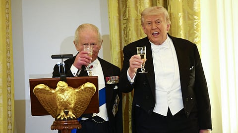 "If it weren't for us, you..." King Charles's sharp retort to Trump; laughter rings out in the White House.