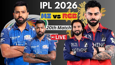 MI vs RCB IPL 2026 20th Match Live Update