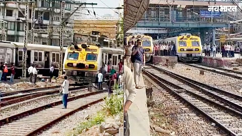 A major accident was averted at Mumbai CSMT as two local trains came on the same track. Fail-safe interlocking and AWS systems prevented a head-on collision.