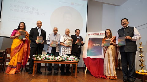 The second edition of 'Envisioning India' by Dr. Sanjay Deshmukh was launched at Nehru Centre, Mumbai. Distinguished guests, including Prof. MM Sharma, hailed it as a vital guide for India's 2047 growth vision.