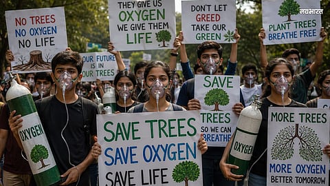 Nashik's Gen-Z Raises a Ruckus: Development or Oxygen—Which Do We Need? Wearing Masks, Youths Surround the Administration.