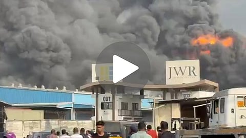 Navi Mumbai Uran Warehouse Fire Video