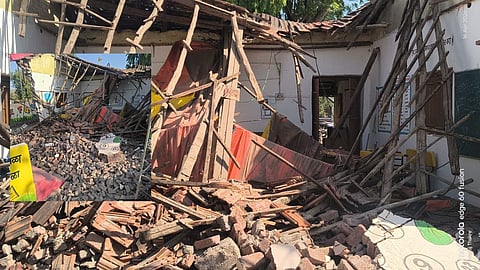katol parsodi zp school building collapse nagpur students safe