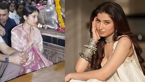 Dhurandhar Actress Sara Arjun At Mahakal Temple At Ujjain Bhasma Aarti