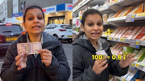 A viral video shows that ₹100 can barely buy anything in London except carrots.