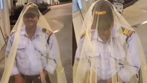 Security guard working under mosquito net goes viral, sparks debate on basic facilities.