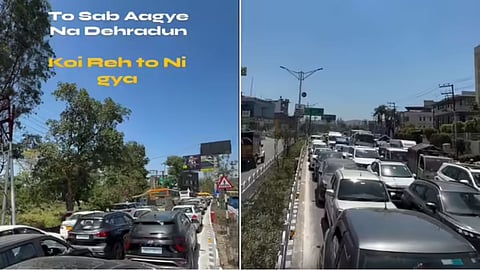 Heavy traffic jam hits Delhi-Dehradun Expressway just a day after its inauguration.