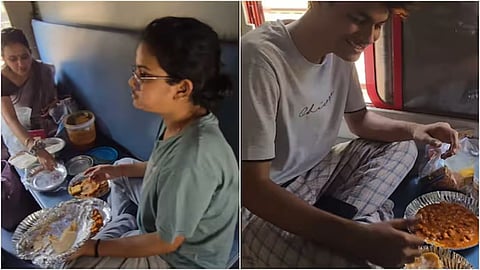 A viral train video sparked debate over hygiene and traditional food practices in shared spaces.